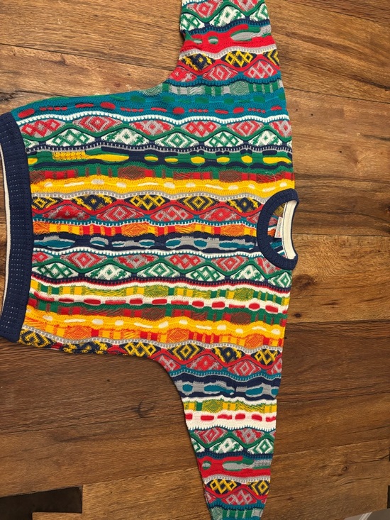 COOGI Sweaters - COOGI Navy Multicolor Open-Knit Crewneck Sweater